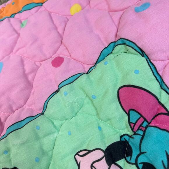 Vintage Disney Ballerina Minnie Mouse Pink Blanket Comforter 39.5”X53 - Picture 7 of 10